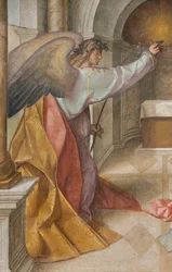 Nave Central, Tercer Tramo Norte, Anunciación, Boccaccio Boccaccino 1516-17, (detalle)