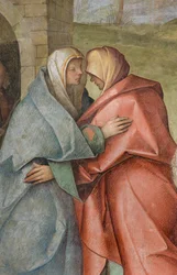 Nave central, Tercer tramo norte, Visitación, Boccaccio Boccaccino 1516-17 (detalle)