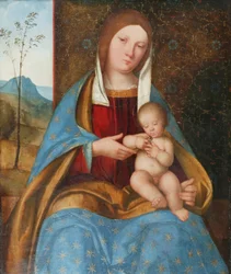 Virgen con el Niño (óleo sobre tabla)
