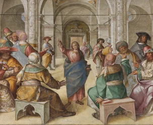 Presbiterio, Octavo tramo norte, Disputa de Jesús, Boccaccio Boccaccino