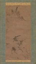 Su Shi montando un burro, principios del siglo XV