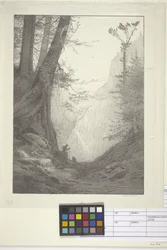 Big Cedars (tinta sobre papel, litografía)