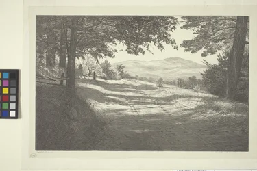 Vista norte (tinta sobre papel)