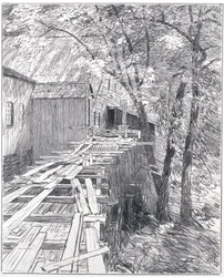 Molino de Shufelt (tinta sobre papel)