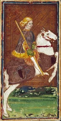 Mapa del juego de Tarot de la familia Visconti de Bonifacio Bembo (1420-1482), mediados del siglo XV - Bérgamo, Galleria dell