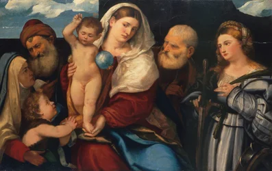 Madonna y el Niño con Santos