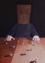 La figura sin rostro y las canicas