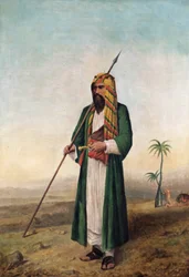 Sir Richard Burton en traje árabe, c.1853