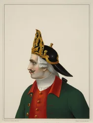 Gorra de granadero en 1742-1762, principios de la década de 1840