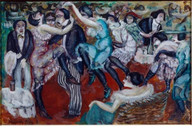 ""Singing Cafe"" (Singing Cafe) - Pintura de Boris Dmitrievich Grigoriev (1886-1939)