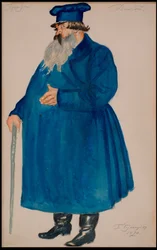Mercader Dikoy. Diseño de vestuario para la obra La tormenta por A. Ostrovsky, 1920