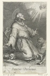 San Pacomio el Viejo como Ermitaño Ermitaños (título de la serie) Sacra eremvs ascetarvm (título de la serie)