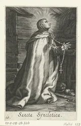 Santa Syncletica de Alejandría como Hermitess Sancta Syncletica (título sobre el objeto) Hermitesses (título de la serie) Sacra Eremus Ascetriarum (título de la serie)