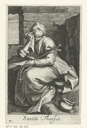 Santa Thaïs de Alejandría como hermita Sancta Thaisis (título sobre el objeto) Hermitesses (título de la serie) Sacra Eremus Ascetriarum (título de la serie)
