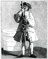 Un limpiador de pozos, 1737-1742