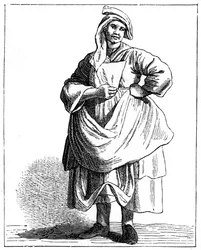 Mujer vendiendo sombreros viejos, 1737-1742