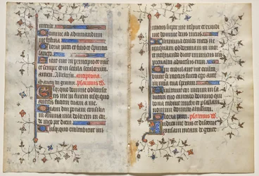 Bifolio de un Libro de Horas: Texto (verso)