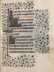 Libro de Horas Uso de París: Inicial decorada, c. 1420