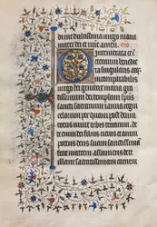 Libro de Horas Uso de París: Inicial Decorada, c. 1420