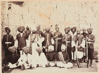 Soldados del 29º Regimiento (Punjab) de la Infantería Nativa de Bengala en Afganistán