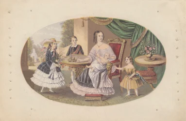 Su Majestad la Reina Victoria y familia