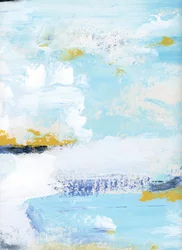 Azul sereno y dorado: abstracto