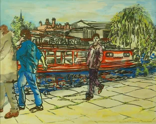 Niños en el camino de sirga, Camden Lock