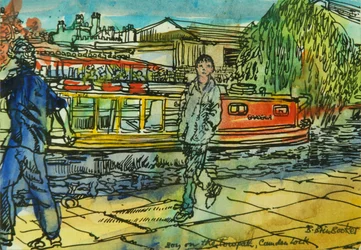 Niños en el camino de sirga, Camden Lock
