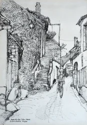 Casa con escalones, Culen, Francia