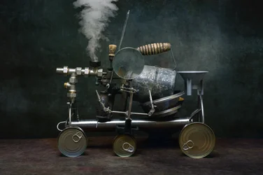 Máquina de vapor steampunk