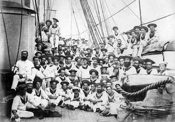 Compañía a bordo del HMS Eclipse, c.1888