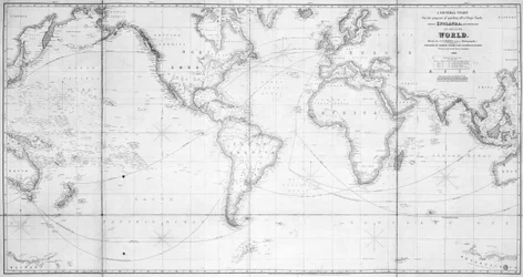 Una carta general para seguir el rastro de un barco