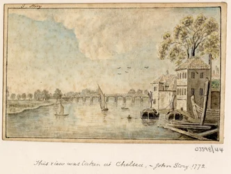 Serie de bocetos, vistas en Gran Bretaña, el continente y América 1772-1778 (acuarela)