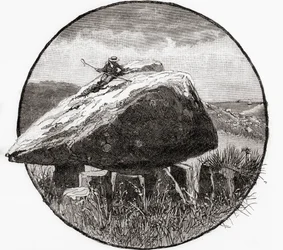 Piedra de Arturo, Swansea (grabado)