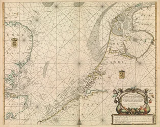 Carta del Mar del Norte y de la costa neerlandesa