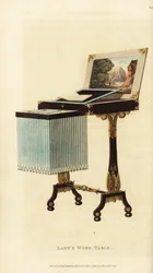 Elegante mesa de trabajo de señora, época de la Regencia