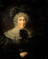 Dama con gorra de volantes (óleo sobre lienzo)