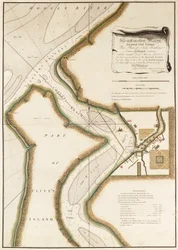 Mapa del río Hoogly, c.1777 (grabado)