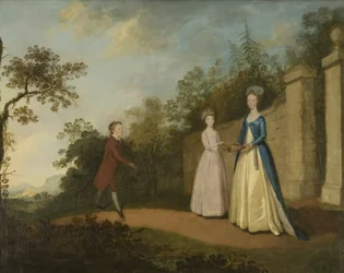 Mary y Emmette Pettener y Master Partridge, c.1770