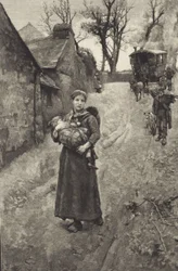 Viuda pobre del campo (grabado)