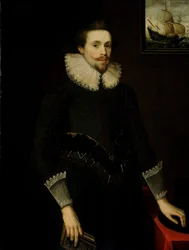 Retrato de un oficial de la marina de 24 años