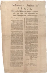 Artículos preliminares de paz entre Gran Bretaña y las Provincias Unidas, 02 de septiembre de 1783