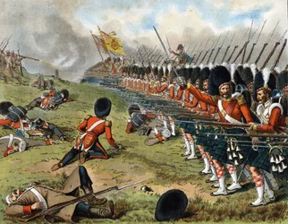 El avance de los 93º Sutherland Highlanders en la batalla del Alma 1854 - en "Harper