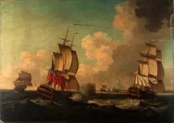 La captura del "Alcide" y el "Lys", 8 de junio de 1755