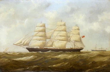 El buque "Halloween" (1870) en marcha