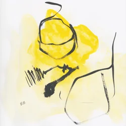 Figura abstracta amarilla