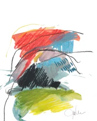 Trazos abstractos y coloridos