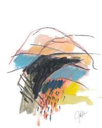 Pinceladas de colores vibrantes