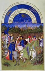 Facsímil de Mayo: Figuras cortesanas a caballo, de 