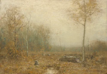 Una escena de noviembre, c. 1895 (óleo sobre lienzo)